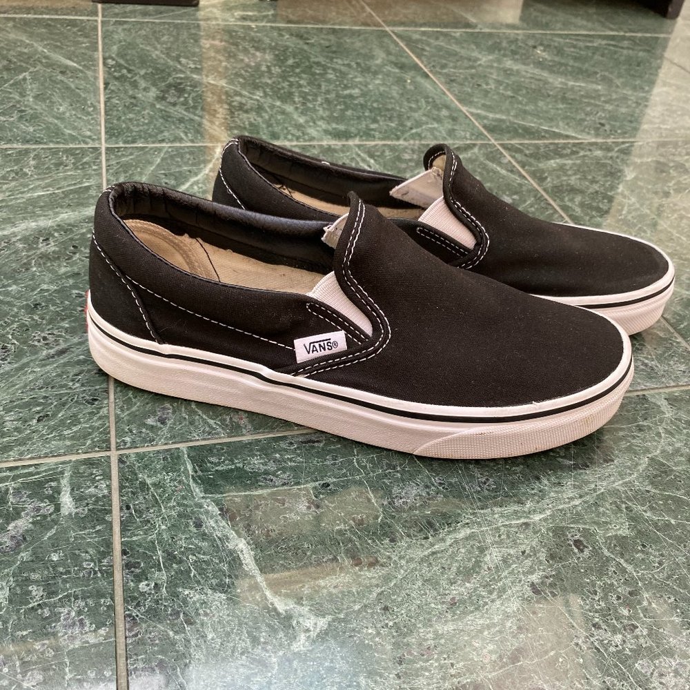 Black Slip on Van’s size 7.5 women’s